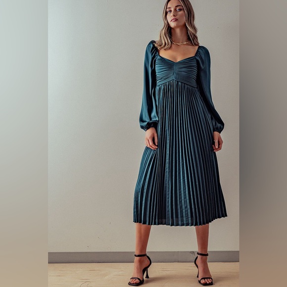 Satin Midi Dress - Picture 5 of 7